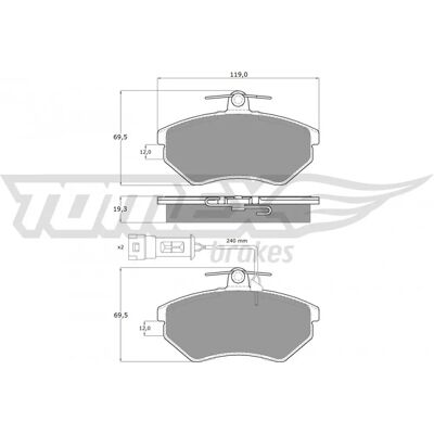 TOMEX Brakes TX 10-111 - Pastillas de freno TOMEX Brakes TX 10-111 - Pastillas de freno