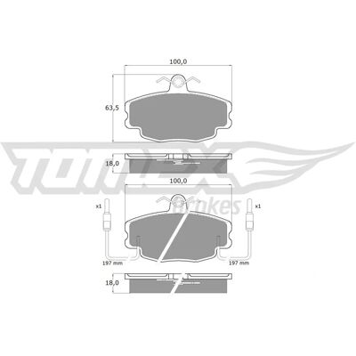 TOMEX Bremsbeläge TX 10-48 - Bremsbelagssatz TOMEX Bremsbeläge TX 10-48 - Bremsbelagssatz
