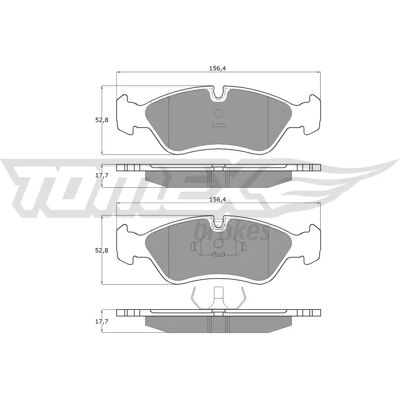 TOMEX brakes TX 10-68 - Juego de pastillas de freno para Opel, Daewoo, Vauxhall, Chevrolet TOMEX brakes TX 10-68 - Juego de pastillas de freno para Opel, Daewoo, Vauxhall, Chevrolet