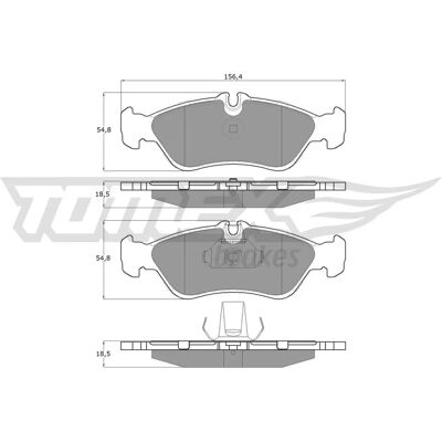 TOMEX Bremsbeläge TX 11-49 Hinterachse - Bremsscheiben, 2D0698451, für Mercedes-Benz, Volkswagen, Puch TOMEX Bremsbeläge TX 11-49 Hinterachse - Bremsscheiben, 2D0698451, für Mercedes-Benz, Volkswagen, Puch