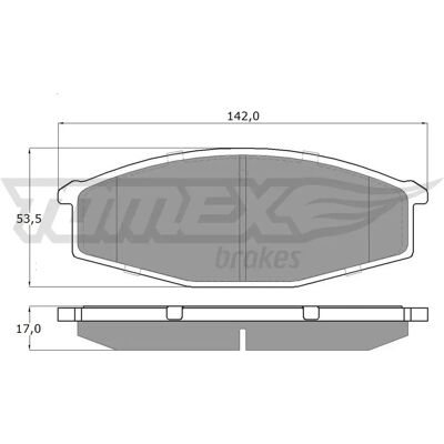 TOMEX brakes TX 11-56 - Juego de pastillas para Nissan TOMEX brakes TX 11-56 - Juego de pastillas para Nissan