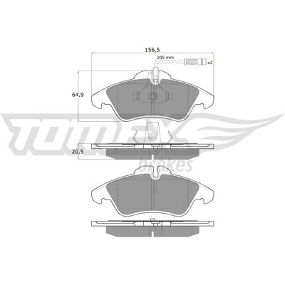 TOMEX Bremsbeläge TX 10-931 für Mercedes-Benz - Bremsen TOMEX Bremsbeläge TX 10-931 für Mercedes-Benz - Bremsen