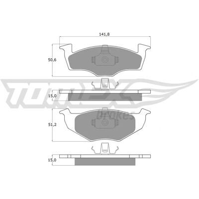 TOMEX brakes TX 10-851 Vorderrad Bremsbelagsatz - Bremsen TOMEX brakes TX 10-851 Vorderrad Bremsbelagsatz - Bremsen
