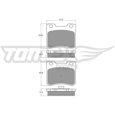 Pastillas de freno delanteras TOMEX brakes TX 11-96 - Pastillas de freno Pastillas de freno delanteras TOMEX brakes TX 11-96 - Pastillas de freno