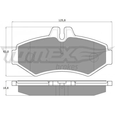 TOMEX brakes TX 12-34 Hinterachsbremssatz - Bremsbeläge TOMEX brakes TX 12-34 Hinterachsbremssatz - Bremsbeläge