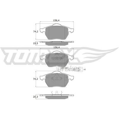 Ensemble de plaquettes de frein TOMEX Brakes TX 10-942 pour frein à disque - Publicité Ensemble de plaquettes de frein TOMEX Brakes TX 10-942 pour frein à disque - Publicité