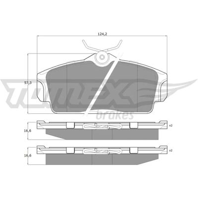 TOMEX Bremsbeläge TX 12-92 - Vorderachse für Nissan TOMEX Bremsbeläge TX 12-92 - Vorderachse für Nissan