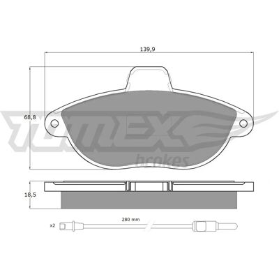 TOMEX brakes TX 13-35 Satz Bremsbeläge - Bremsbeläge TOMEX brakes TX 13-35 Satz Bremsbeläge - Bremsbeläge