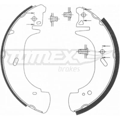 TOMEX remmen TX 20-89 Achteras remschoenen - Remmen TOMEX remmen TX 20-89 Achteras remschoenen - Remmen