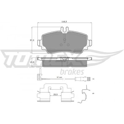 TOMEX brakes TX 12-751 - Bremsbeläge TOMEX brakes TX 12-751 - Bremsbeläge