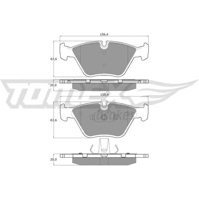 TOMEX brakes TX 13-20 - Vorderradbremsbeläge-Kit für BMW, ROVER TOMEX brakes TX 13-20 - Vorderradbremsbeläge-Kit für BMW, ROVER