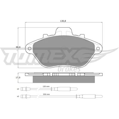 TOMEX brakes TX 13-45 - Kit de plaquettes de frein pour PEUGEOT 605 - Publicité TOMEX brakes TX 13-45 - Kit de plaquettes de frein pour PEUGEOT 605 - Publicité