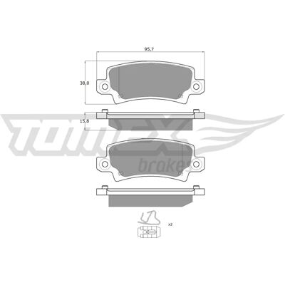 Pastillas de freno traseras TOMEX brakes TX 13-75 con indicador de desgaste - Frenos Pastillas de freno traseras TOMEX brakes TX 13-75 con indicador de desgaste - Frenos