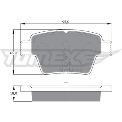 TOMEX Bremsbeläge TX 14-65 für Citroën Peugeot - Bremsbeläge TOMEX Bremsbeläge TX 14-65 für Citroën Peugeot - Bremsbeläge