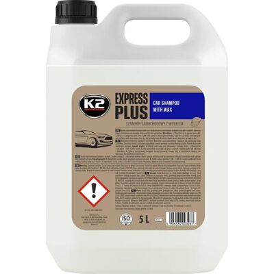K2 K145 Shampoo para carro - Com cera - 5L - Shampoo para carro K2 K145 Shampoo para carro - Com cera - 5L - Shampoo para carro
