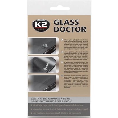 K2 Glass Doctor - Kit de réparation pour verre et réflecteurs - Publicité K2 Glass Doctor - Kit de réparation pour verre et réflecteurs - Publicité