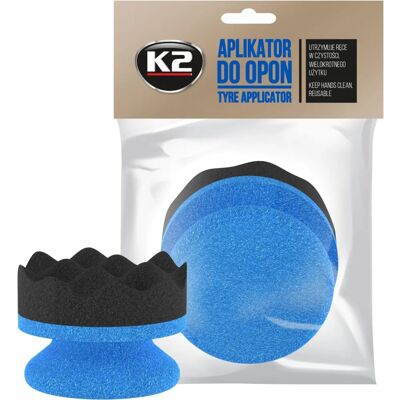 K2 - Aplikator gąbkowy do opon 80mm - Sponge applicator K2 - Aplikator gąbkowy do opon 80mm - Sponge applicator