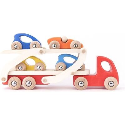 Bajo Eco Holz Autotransporter - Spielzeug Fahrzeugtransporter Bajo Eco Holz Autotransporter - Spielzeug Fahrzeugtransporter