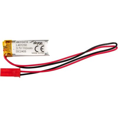 Akyga AKY0474 Lithium Polymer Battery - 110mAh - 3.7V - Silver - Battery Akyga AKY0474 Lithium Polymer Battery - 110mAh - 3.7V - Silver - Battery