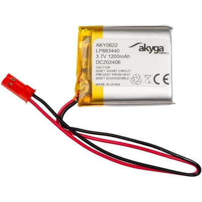 Akyga AKY0622 Lithium-Polymer-Akku - Batterie, Silber Akyga AKY0622 Lithium-Polymer-Akku - Batterie, Silber