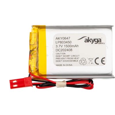 Akyga AKY0647 Lithium Polymer Battery - 1500mAh, 3.7V, Silver Akyga AKY0647 Lithium Polymer Battery - 1500mAh, 3.7V, Silver