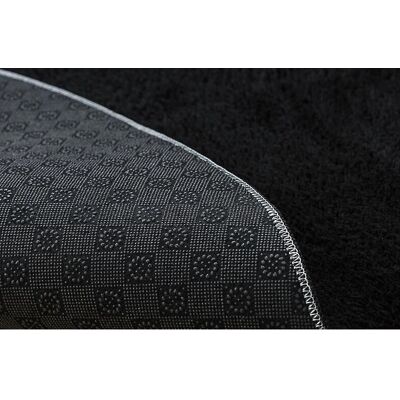 Alfombra redonda negra LINDO de RugsX - Antideslizante, Lavable, Peluda 100cm Alfombra redonda negra LINDO de RugsX - Antideslizante, Lavable, Peluda 100cm