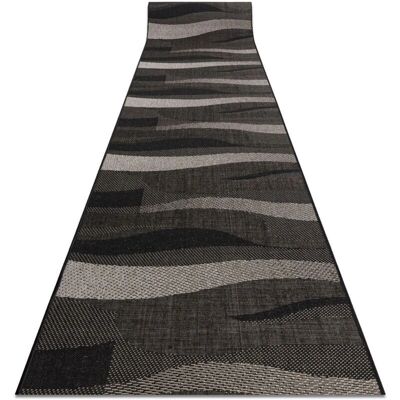 RUGSX Alfombra de pasillo Sisal Modelo 20212 Negro/Plateado - Alfombra RUGSX Alfombra de pasillo Sisal Modelo 20212 Negro/Plateado - Alfombra