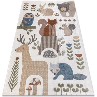 RugsX - Tapis Enfants Animaux de la Forêt - 8425 RugsX - Tapis Enfants Animaux de la Forêt - 8425