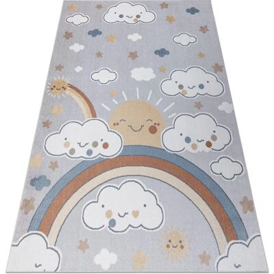 RugsX BONO 8437 Clouds, Sky, Light Grey - Carpet RugsX BONO 8437 Clouds, Sky, Light Grey - Carpet