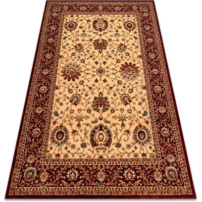 Χαλί από μαλλί RugsX - Μπεζ / Βουργουνδία - 120x170 cm Χαλί από μαλλί RugsX - Μπεζ / Βουργουνδία - 120x170 cm