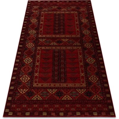 RugsX Alfombra de lana KASHQAI 4346 300 - Lana, Patrón vintage, Burdeos - Alfombra RugsX Alfombra de lana KASHQAI 4346 300 - Lana, Patrón vintage, Burdeos - Alfombra