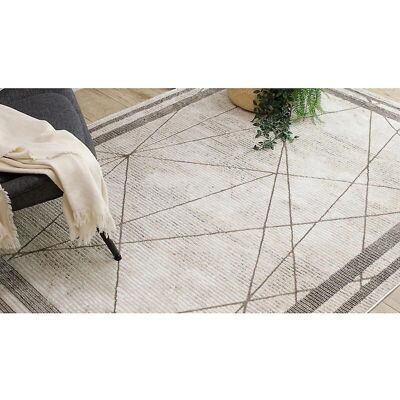 RugsX Bliss Z201Z128 Alfombra - Crema / Beige, Geométrica, Moderna - Alfombra RugsX Bliss Z201Z128 Alfombra - Crema / Beige, Geométrica, Moderna - Alfombra