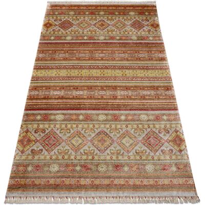 RugsX Heriz A0986B Alfombra de bambú - Beige / Burdeos - 200x290 cm RugsX Heriz A0986B Alfombra de bambú - Beige / Burdeos - 200x290 cm