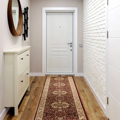 RugsX Runner HEAT-SET ROYAL AGY 0521 - Maroon Runner Rug RugsX Runner HEAT-SET ROYAL AGY 0521 - Maroon Runner Rug