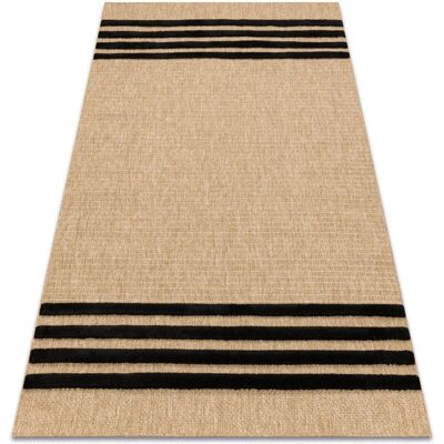 RugsX SPARK 0689 μπεζ / μαύρο χαλί - Γραμμές, sisal, δομικό - Χαλί RugsX SPARK 0689 μπεζ / μαύρο χαλί - Γραμμές, sisal, δομικό - Χαλί
