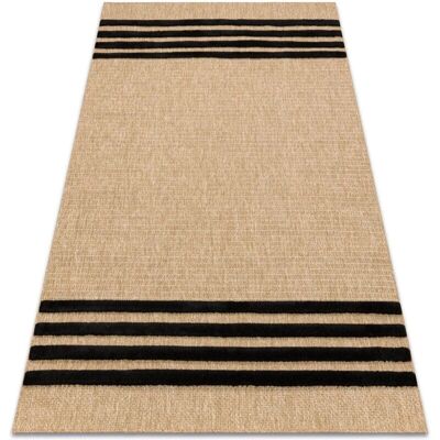 RugsX SPARK 0689 alfombra beige / negra - Líneas, sisal, estructural 160x220 cm RugsX SPARK 0689 alfombra beige / negra - Líneas, sisal, estructural 160x220 cm