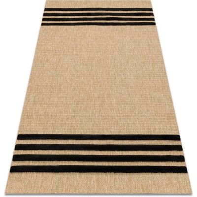 RugsX 0689 Χαλί Μπεζ / Μαύρο - Γραμμές, Sisal, Δομικό RugsX 0689 Χαλί Μπεζ / Μαύρο - Γραμμές, Sisal, Δομικό