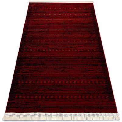 RugsX ORIENT 5820 Χαλί - Βουργουνδία / Μαύρο - Ρίγες με Κρόσσια - 100x200cm RugsX ORIENT 5820 Χαλί - Βουργουνδία / Μαύρο - Ρίγες με Κρόσσια - 100x200cm