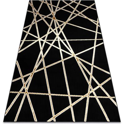RugsX Brand ALLURE 1964 Geometric Carpet - Black / Gold - 160x220 cm RugsX Brand ALLURE 1964 Geometric Carpet - Black / Gold - 160x220 cm