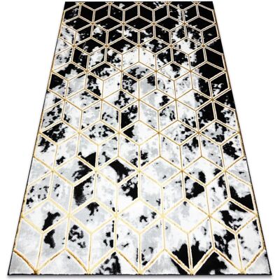 RugsX Koberec ALLURE 1966 Cube 3D - Estructural, elegante, glamour negro / oro 160x220 cm RugsX Koberec ALLURE 1966 Cube 3D - Estructural, elegante, glamour negro / oro 160x220 cm
