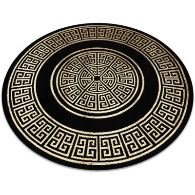RugsX Alfombra ALLURE 1968 Negro/Oro 200cm - Alfombra moderna RugsX Alfombra ALLURE 1968 Negro/Oro 200cm - Alfombra moderna