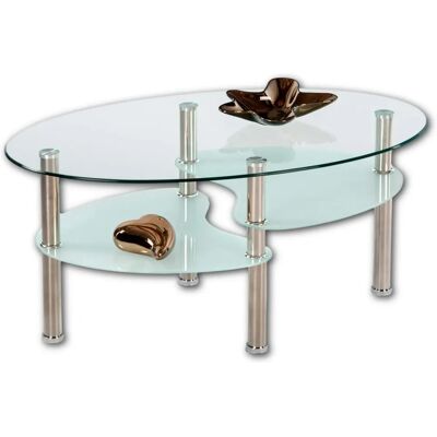 Stella Trading WAVE Glastisch - 90cm - Modernes Design Stella Trading WAVE Glastisch - 90cm - Modernes Design