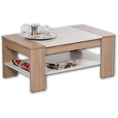 Stolkom Finley Sonoma Eiche/Weiß - Couchtisch Stolkom Finley Sonoma Eiche/Weiß - Couchtisch