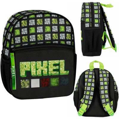 Starpak - Pixel Game - Zielone akcenty - 26x23x9cm - Backpack Starpak - Pixel Game - Zielone akcenty - 26x23x9cm - Backpack