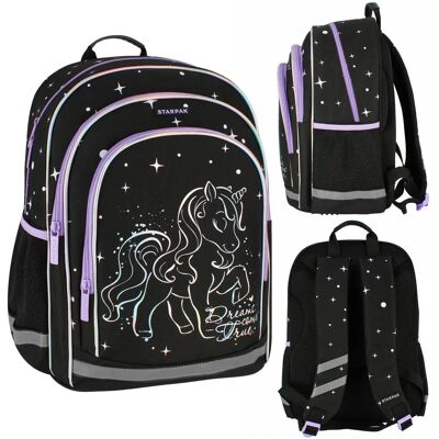 Starpak Unicorn Holographic - Czarny - Plecak Starpak Unicorn Holographic - Czarny - Plecak