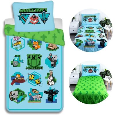 Minecraft Bawełna 140x200 Zip - Zestaw pościeli Minecraft Bawełna 140x200 Zip - Zestaw pościeli