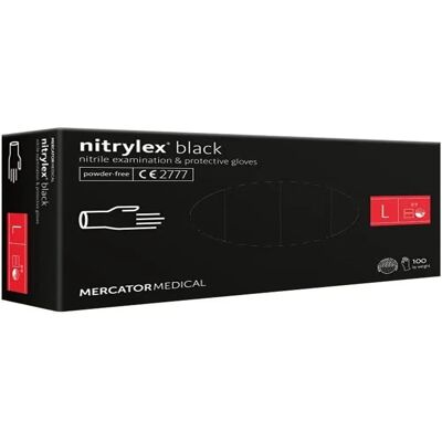 Gants Nitrile Mercator Medical - Noir, Taille S - Gants Jetables - Publicité Gants Nitrile Mercator Medical - Noir, Taille S - Gants Jetables - Publicité