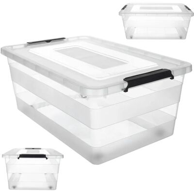 Kadax Storage Box with Lid - Toy Container, Durable Plastic, Secure Lock Kadax Storage Box with Lid - Toy Container, Durable Plastic, Secure Lock