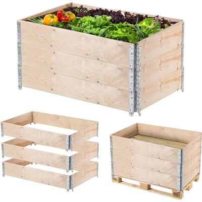 KADAX Wooden Pallet Extension - Pallet Bed 120x80cm - Pack of 3 KADAX Wooden Pallet Extension - Pallet Bed 120x80cm - Pack of 3