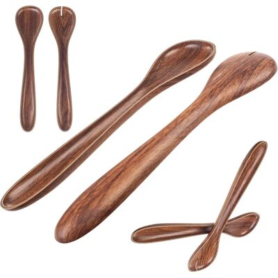 KADAX Brand Salad Spoons Set - Long Plastic Kitchen Utensils KADAX Brand Salad Spoons Set - Long Plastic Kitchen Utensils